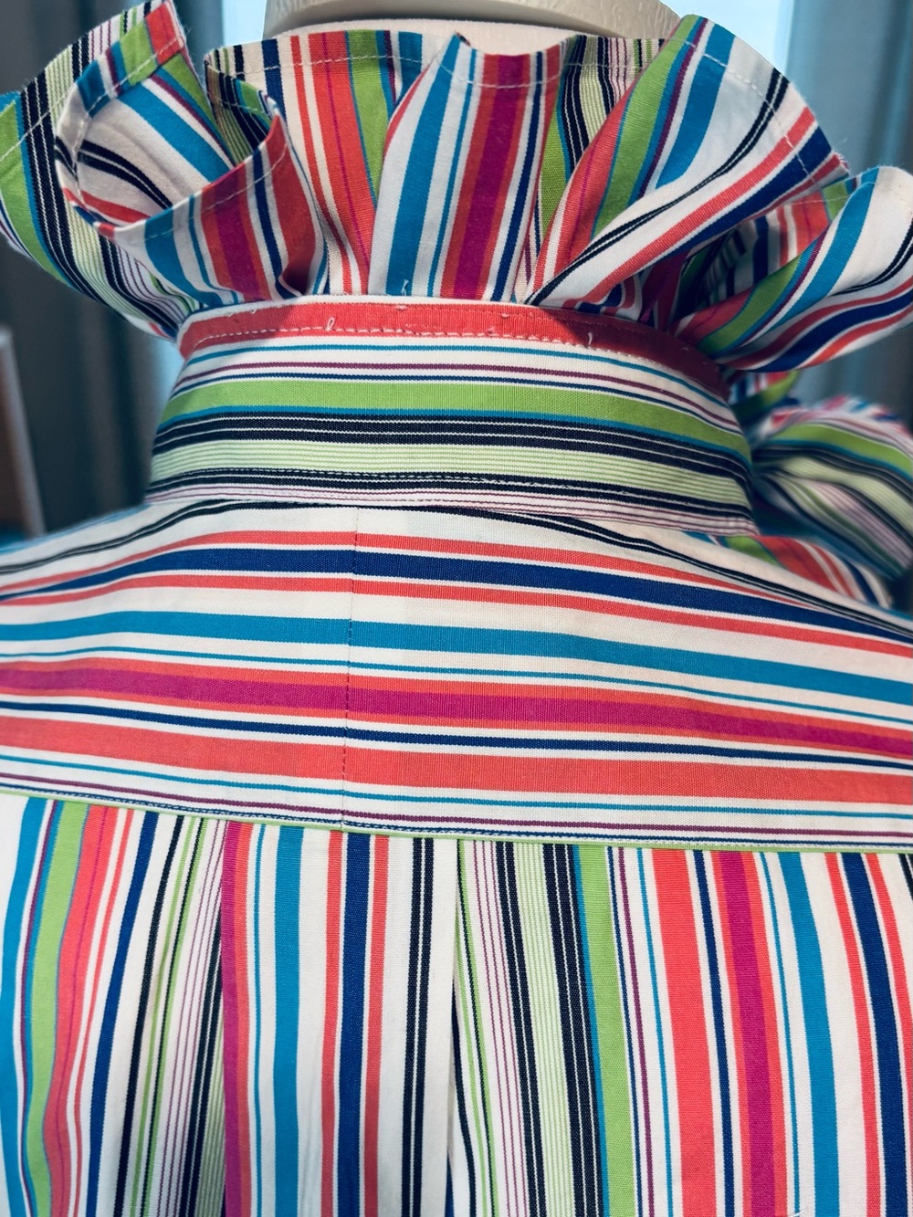 Polo by Ralph Lauren Multicolor Striped Ruffle-Collar Button-Down - Picture 7 of 11